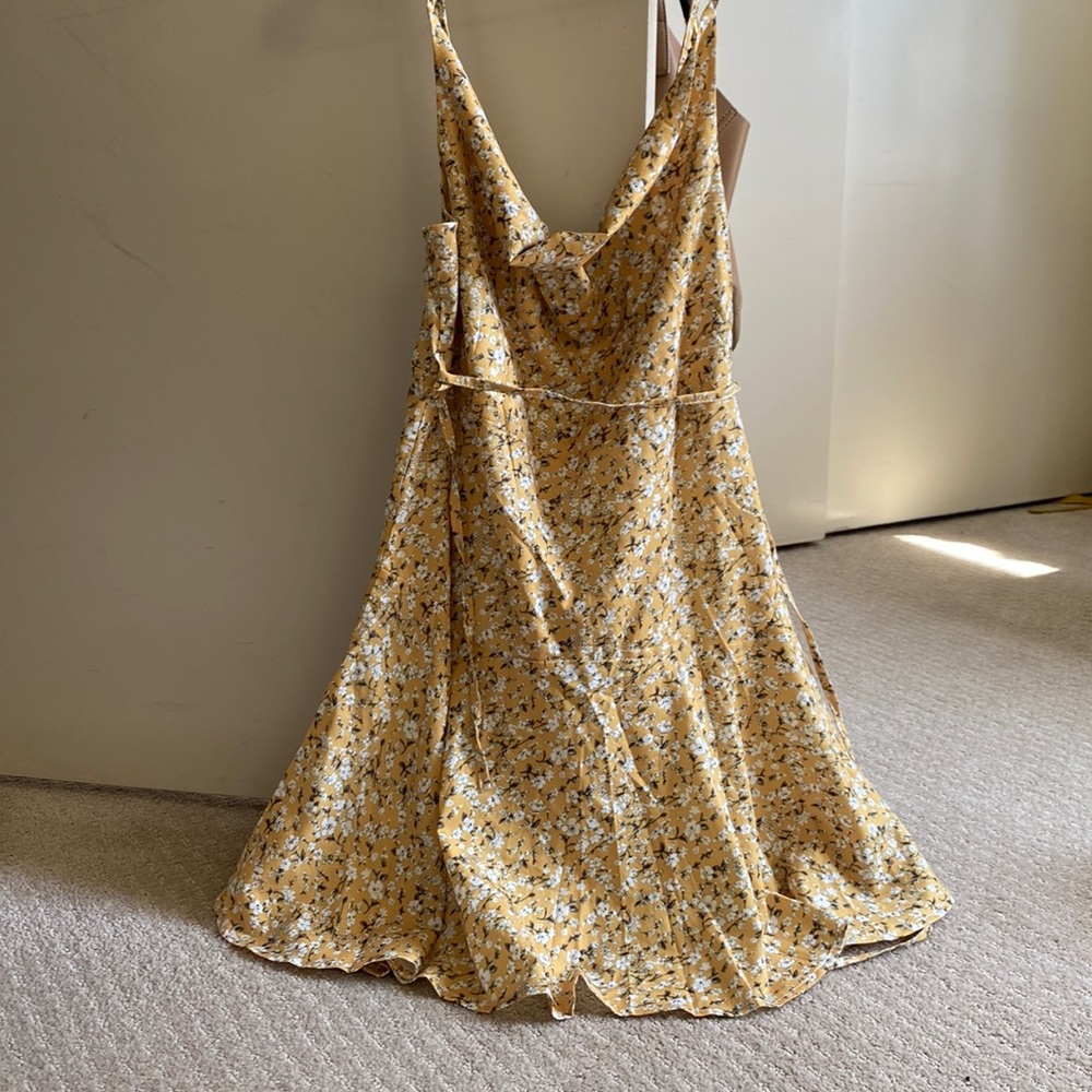 Yellow floral dress